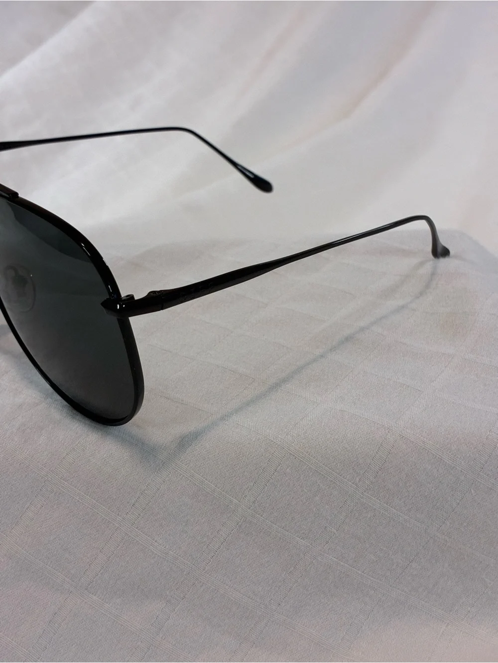 Men’s Diff Eyewear Aviator Sunglasses - Black Frames, Dark Gray Lenses